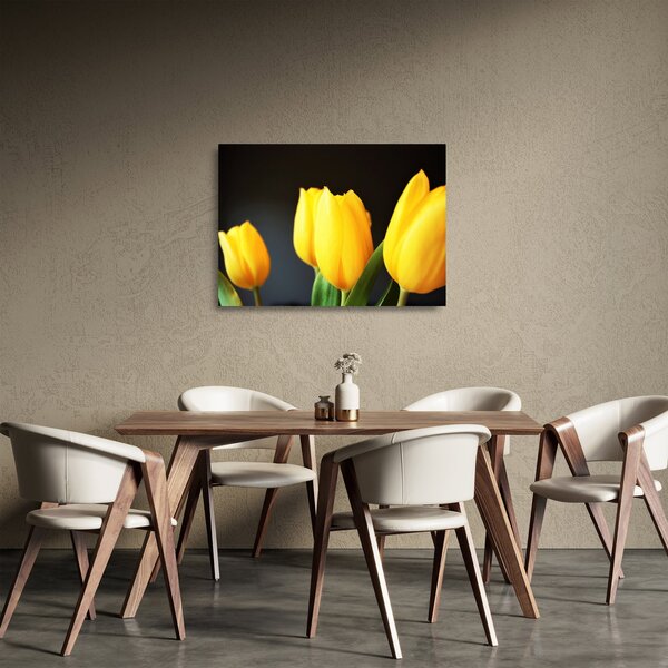 Staklena slika tulipana (70x50 cm)