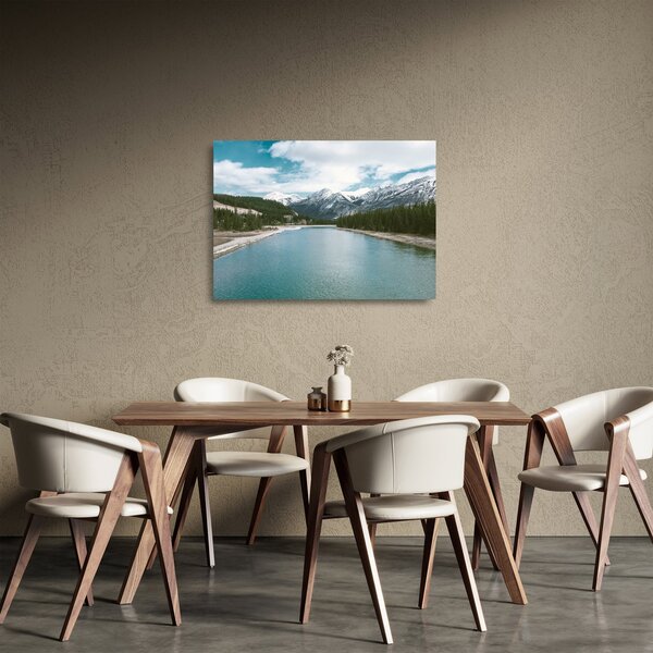 Staklena slika planinskog krajolika (70x50 cm)