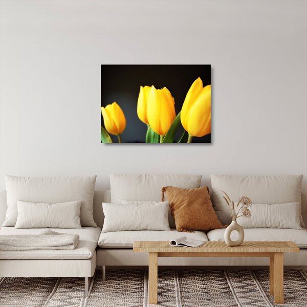 Staklena slika tulipana (70x50 cm)