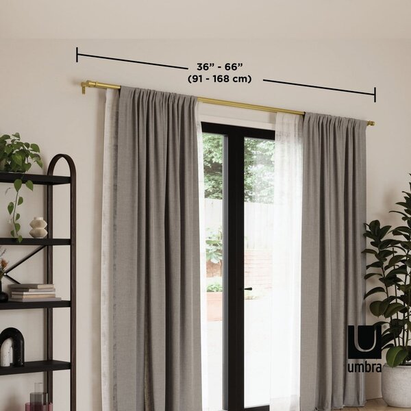 Čelična produžna dvostruka karniša 91 - 168 cm Cappa - Umbra