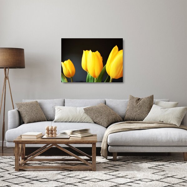 Staklena slika tulipana (70x50 cm)