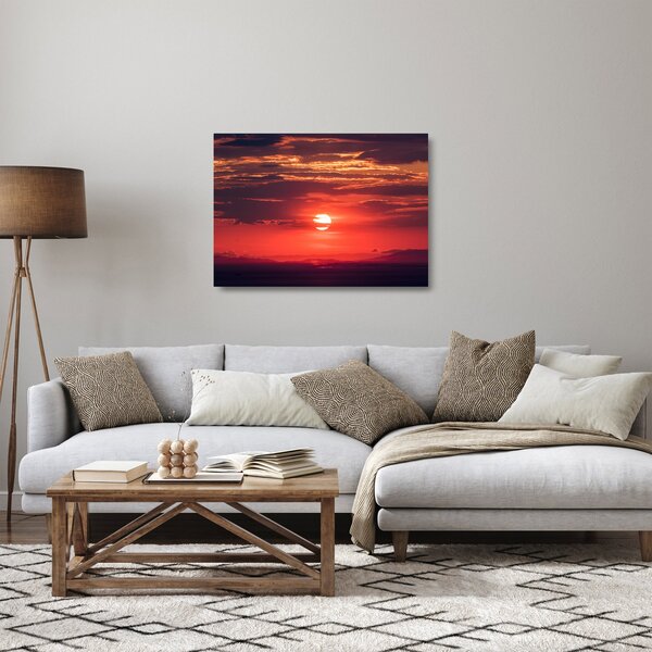 Staklena slika šarenog sunca (70x50 cm)