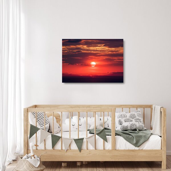Staklena slika šarenog sunca (70x50 cm)