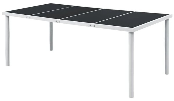 Vrtni stol 190 x 90 x 74 cm crni čelični - 1 190 cm 190 cm