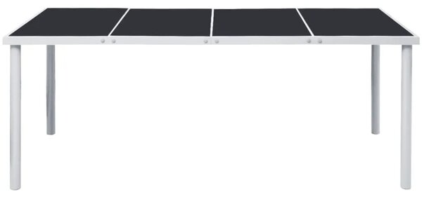 Vrtni stol 190 x 90 x 74 cm crni čelični - 1 190 cm 190 cm