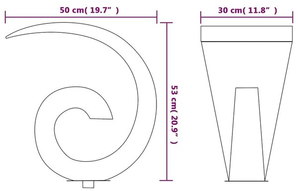 Fontana za bazen od nehrđajućeg čelika 50 x 30 x 53 cm srebrna - bez LED svjetala bez LED svjetala
