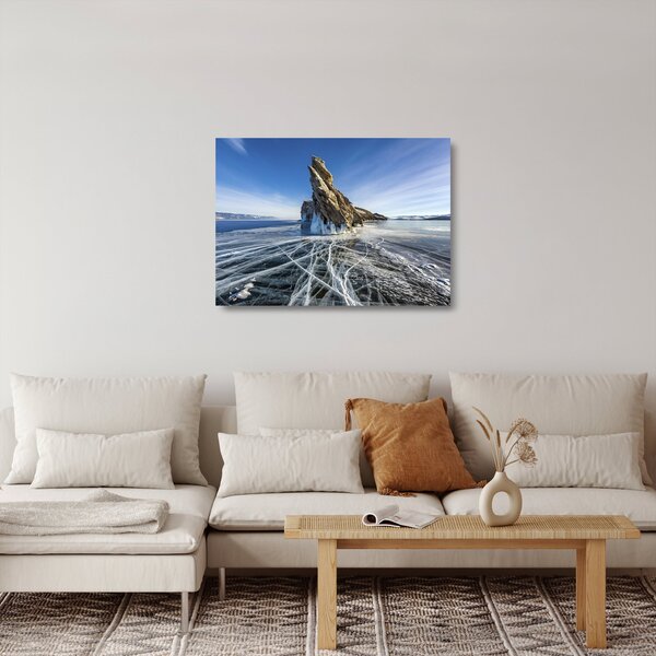 Staklena slika ledenih stijena (70x50 cm)