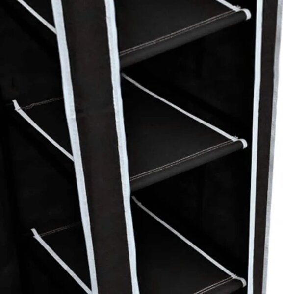 Sklopivi Ormar Crni 110 x 45 x 175 cm - Crna 1 1 Crna