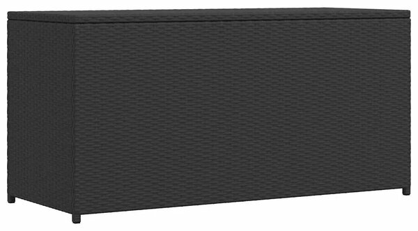 Vrtna kutija za pohranu crna 120 x 50 x 60 cm od poliratana - Crna Crna