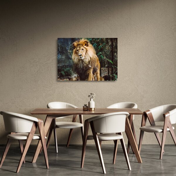 Staklena slika lava u prirodi (70x50 cm)