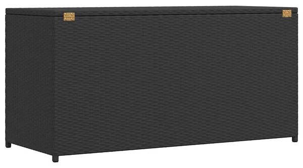 Vrtna kutija za pohranu crna 120 x 50 x 60 cm od poliratana - Crna Crna