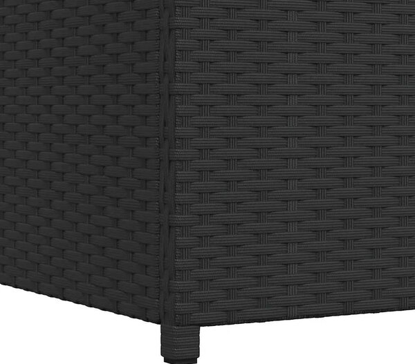 Vrtna kutija za pohranu crna 120 x 50 x 60 cm od poliratana - Crna Crna