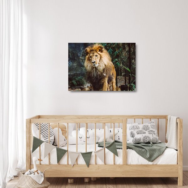Staklena slika lava u prirodi (70x50 cm)