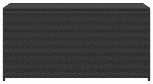 Vrtna kutija za pohranu crna 120 x 50 x 60 cm od poliratana - Crna Crna