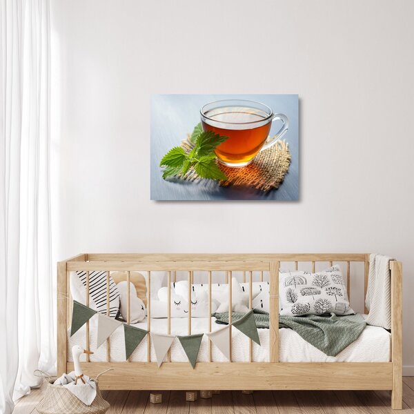 Staklena slika šalice s čajem (70x50 cm)