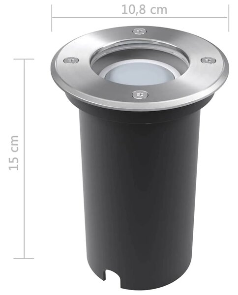 Vanjske LED podne svjetiljke 3 kom okrugle - 3 3 Okruglo Okruglo