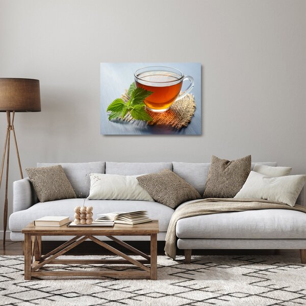 Staklena slika šalice s čajem (70x50 cm)