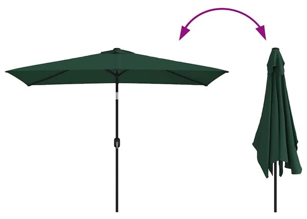 Suncobran 200 x 300 cm zeleni pravokutni - Zelena 1 Zelena
