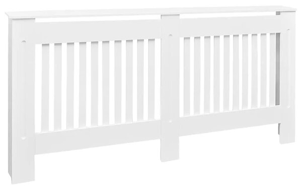 Maska za radijator - Pokrov za radijator Bijeli konstruirano drvo 172 cm - Bijela 172 x 19 x 81.5 cm 1 Bijela