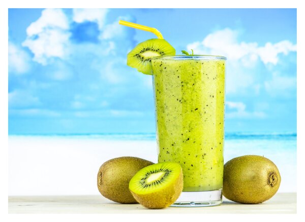 Staklena slika - kiwi smoothie (70x50 cm)