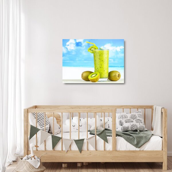 Staklena slika - kiwi smoothie (70x50 cm)