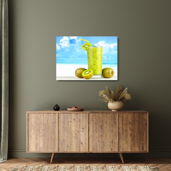 Staklena slika - kiwi smoothie (70x50 cm)