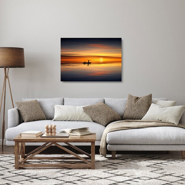 Staklena slika - plovidba brodom (70x50 cm)