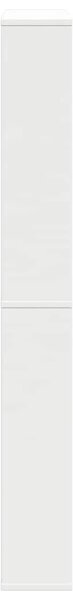 Ormarić za cipele s 4 razine i ogledalom 63x17x134 cm bijeli - Bijela 1 1 1