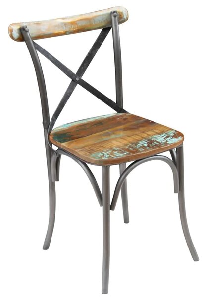 Blagovaonske stolice 2 kom od masivnog obnovljenog drva - 2 masivno obnovljeno drvo 2 masivno obnovljeno drvo