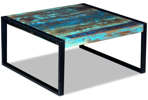 Stolić za kavu od masivnog obnovljenog drva 80 x 80 x 40 cm