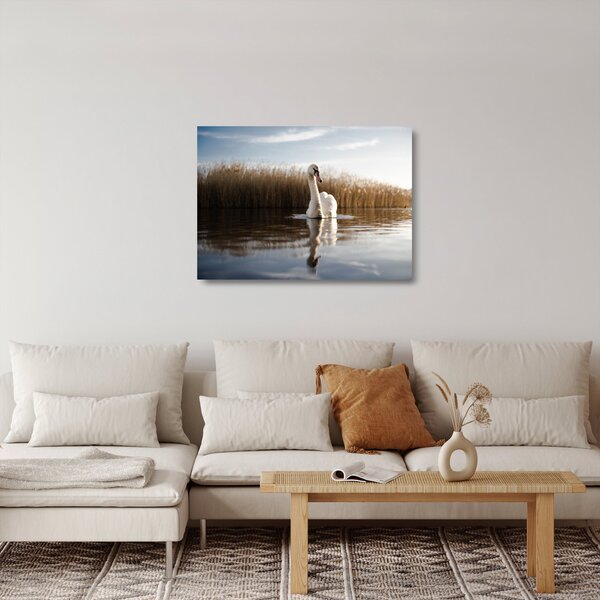 Staklena slika labuda (70x50 cm)