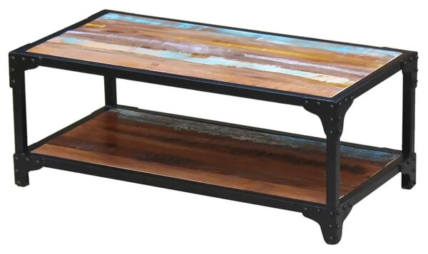 Stolić za kavu od masivnog obnovljenog drva - 90 x 45 x 35 cm 1 masivno obnovljeno drvo 90 x 45 x 35 cm
