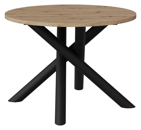Okrugli blagovaonski stol 110 cm Ossla (hrast artisan)