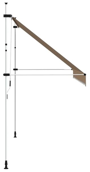 Tenda na ručno uvlačenje 350 cm žuto-plava prugasta - Žuta i plava 1 bijeli okvir 350 cm