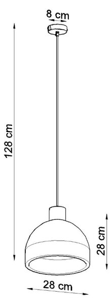Svijetlo siva viseća svjetiljka ø 28 cm Filippo – Sollux