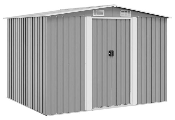 Vrtna kućica za pohranu siva metalna 257 x 205 x 178 cm - Siva 1 Siva