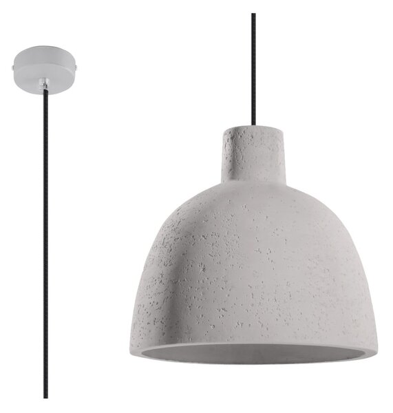 Svijetlo siva viseća svjetiljka ø 28 cm Filippo – Sollux