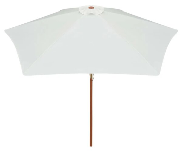 Suncobran 270 x 270 cm s drvenim stupom krem bijeli - Krema 1 Krema