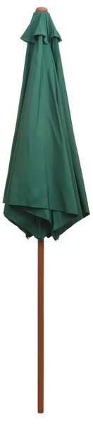 Suncobran 270 x 270 cm s drvenim stupom zeleni - Zelena 1 Zelena