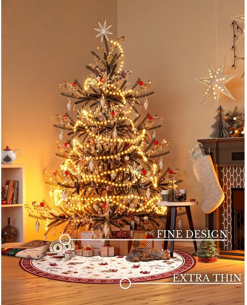 Crveni okrugli tepih s božićnim motivom od mješavine pamuka ø 160 cm Toy's Delight Red Christmas – Villeroy&Boch