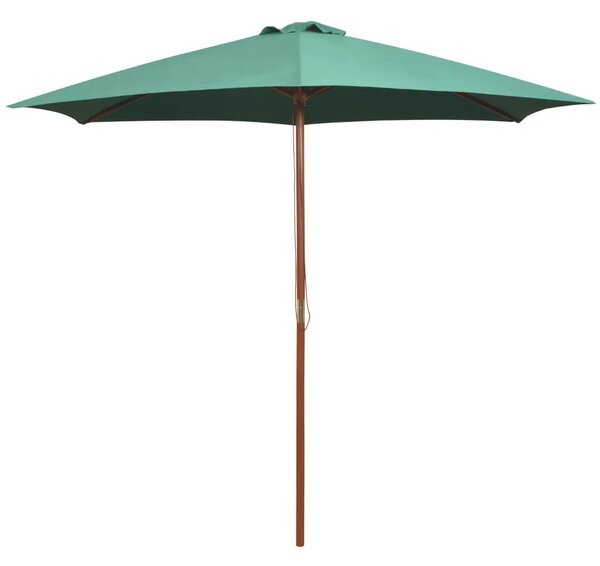 Suncobran 270 x 270 cm s drvenim stupom zeleni - Zelena 1 Zelena