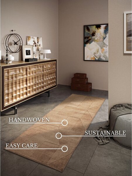Bež ručno rađena vunenia staza 80x250 cm Ursule – Villeroy&Boch