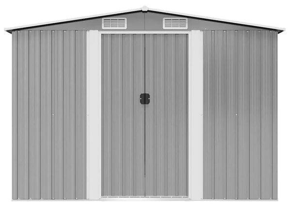 Vrtna kućica za pohranu siva metalna 257 x 205 x 178 cm - Siva 1 Siva