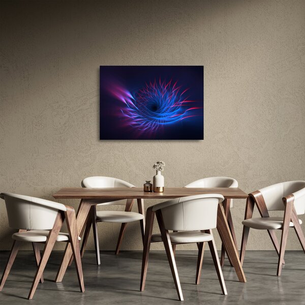 Staklena slika - apstrakcija cvijeta (70x50 cm)