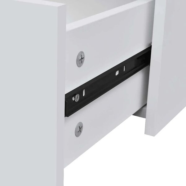 Komoda s 4 ladice 60 x 30 5 x 71 cm bijele - Bijela 1 Bijela