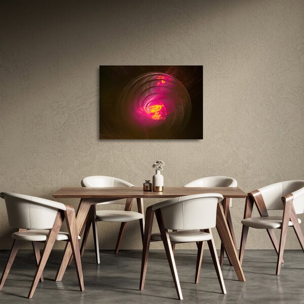Staklena slika - spiralna apstrakcija (70x50 cm)