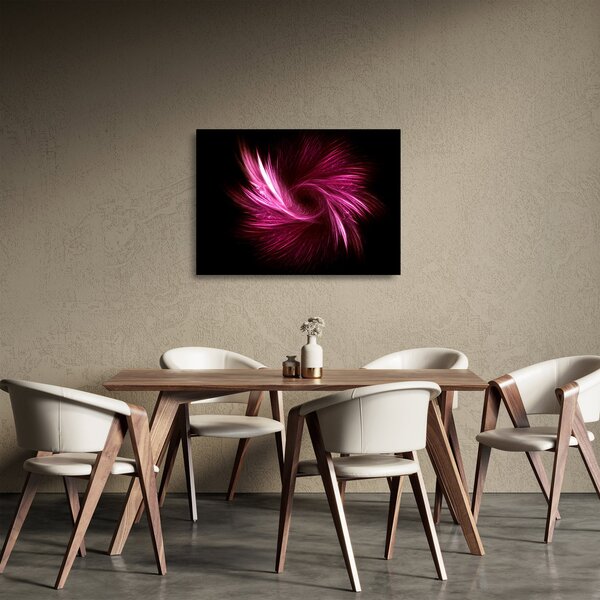 Staklena slika - ružičasta apstrakcija (70x50 cm)