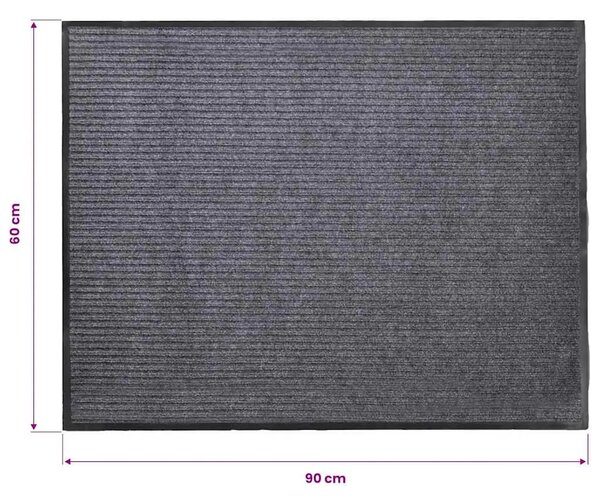 Otirač sivi 90 x 60 cm PVC - Siva 90 x 60 cm 1 Siva