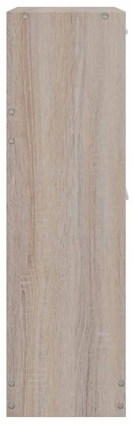 Drveni ormarić za cipele s izgledom hrasta i 2 pretinca - Boja hrasta 63.5 x 24 x 81 cm 1 1