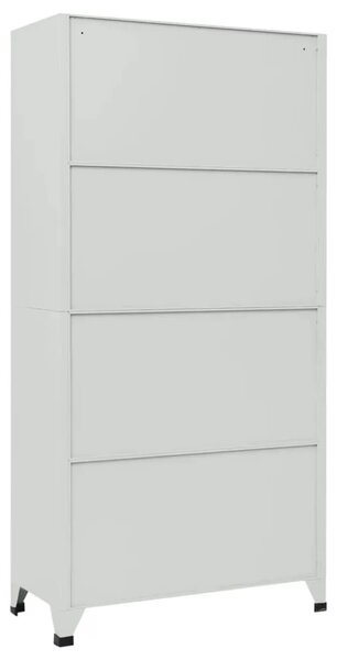 Ormarić s ključem i 6 pretinaca čelični 90 x 45 x 180 cm sivi - Siva 1 sa 6 ormarića s ključem 1